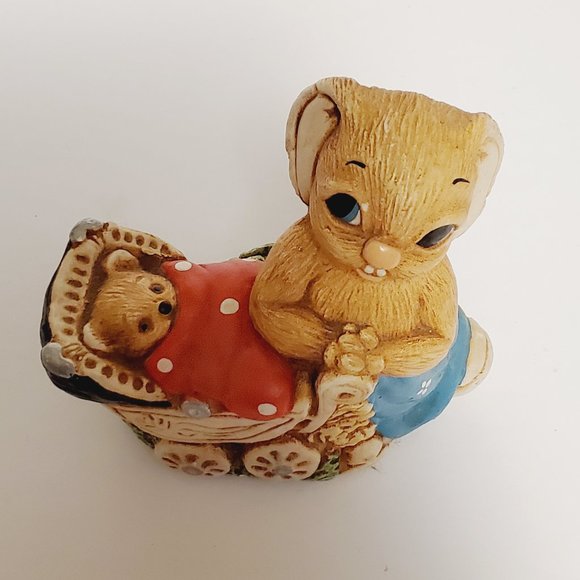 Vintage Pendelfin Bunnies Woodlander "Baby Doll" - Picture 3 of 10